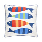 Picket Fish Square Printed Throw Pillow, 20x20 inch, front view