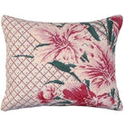 Pink Designer Hibiscus needlepoint throw pillow with artisan decorative design