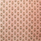 Closeup of Pink Ditsy Floral Printed Throw Pillow showing print and fabric detail