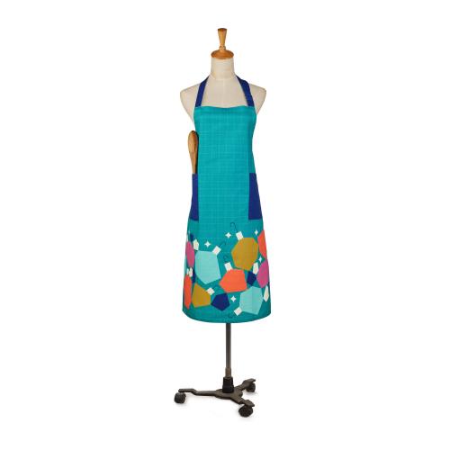 Polygon Holiday Christmas Apron, 28x34 inch, front view