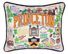 Princeton University Tigers hand-embroidered throw pillow featuring school colors and mascot imagery