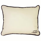 Princeton University Tigers Embroidered College Pillow - back view showing velvet backing and zipper