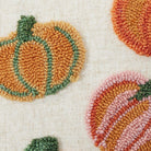 Pumpkins All Over Hooked Throw Pillow, close-up detail