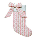 Quilted Cami Bow Christmas Stocking, 15x25 inch, front view