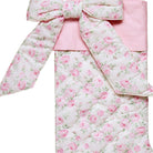 Quilted Marcella Bow Christmas Stocking, close-up detail