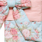 Quilted Michaela Bow Christmas Stocking, close-up detail