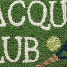 Racquet Club Hooked Wool Throw Pillow, close-up detail