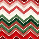 Red Flame Zig Zag pillow fabric closeup showing hand-embroidered needlepoint wool texture and color detail