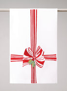 Red Ribbon Christmas Kitchen Towel, 16x25 inch, front view