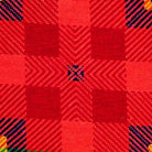 Closeup of Rustic Van Campen Red Lodge needlepoint throw pillow highlighting hand-stitched wool craftsmanship and fabric detail