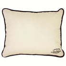 Rutgers University Scarlet Knights Embroidered Throw Pillow - back view showing velvet backing and zipper