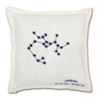 Sagittarius Astrology Zodiac Embroidered Throw Pillow - back view showing velvet backing and zipper
