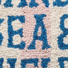 Sand Sea & Shells Hooked Wool Throw Pillow, close-up detail