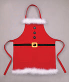 Santa with Fur Christmas Apron, 22x27 inch, front view