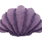 Seashell Shaped Hooked Wool Throw Pillow, close-up detail