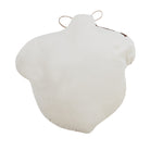 Reverse side of the Shaped Acorn Hooked Wool Fall Harvest Throw Pillow, 14x14 inch