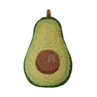 Shaped Avocado Hooked Wool Throw Pillow, 8x12 inch, front view