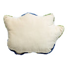 Reverse side of the Shaped Blueberries Hooked Wool Throw Pillow, 12x16 inch