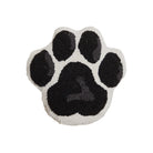 Shaped Dog Paw Hooked Wool Throw Pillow, 10x10 inch, front view
