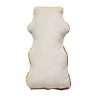 Reverse side of the Shaped Honey Bear Hooked Wool Throw Pillow, 9x16 inch