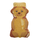 Shaped Honey Bear Hooked Wool Throw Pillow, 9x16 inch, front view