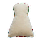 Reverse side of the Shaped Nutcracker Hooked Wool Christmas Throw Pillow, 8x12 inch