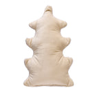 Reverse side of the Shaped Pagoda Hooked Wool Throw Pillow, 12x18 inch