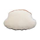 Reverse side of the Shaped Pancakes Hooked Wool Throw Pillow, 12x18 inch
