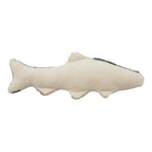 Reverse side of the Shaped Salmon Hooked Wool Throw Pillow, 8x22 inch