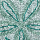 Shaped Sand Dollar Hooked Wool Throw Pillow, close-up detail