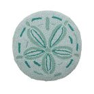 Shaped Sand Dollar Hooked Wool Throw Pillow, 14x14 inch, front view