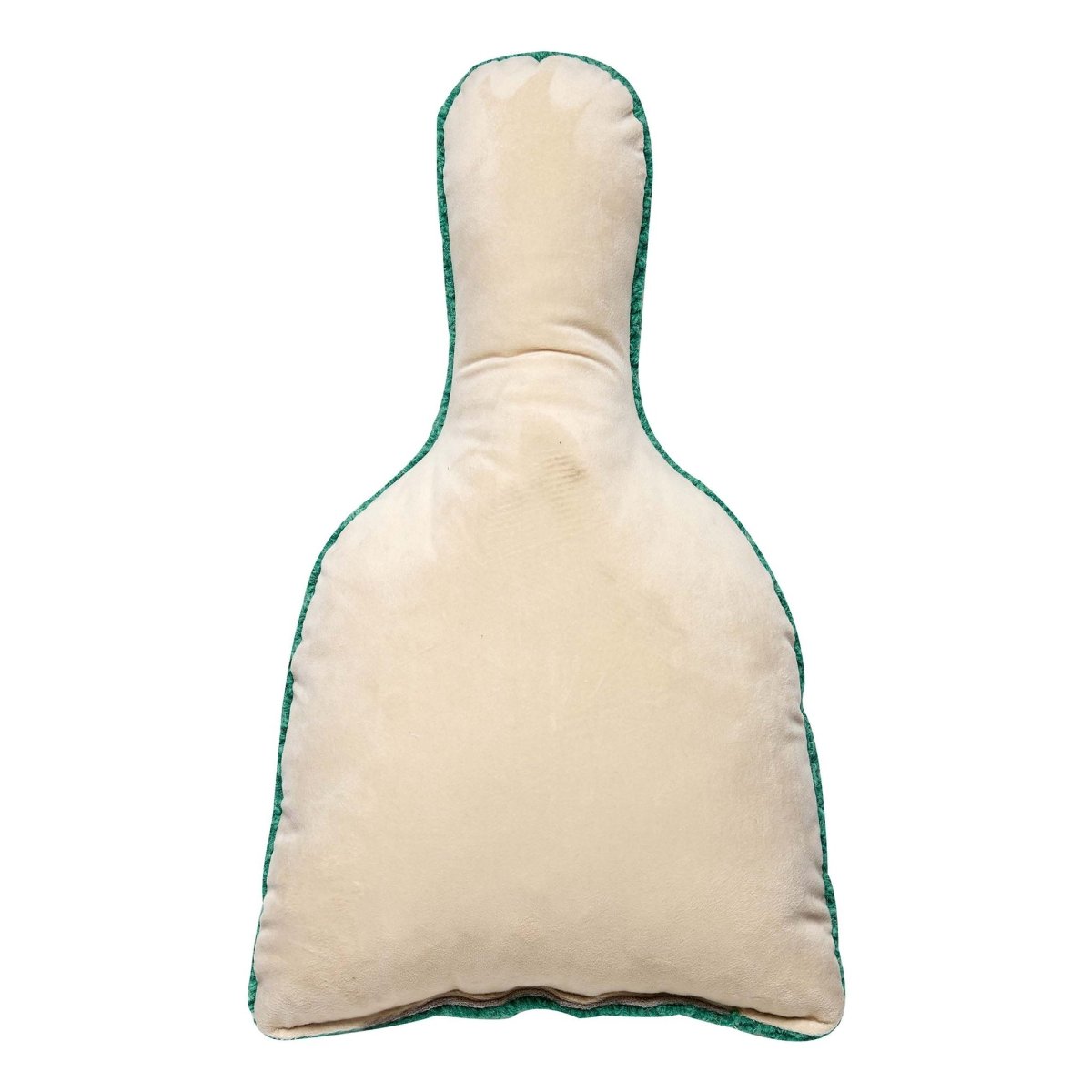 Reverse side of the Shaped Tequila Hooked Wool Throw Pillow, 12x18 inch