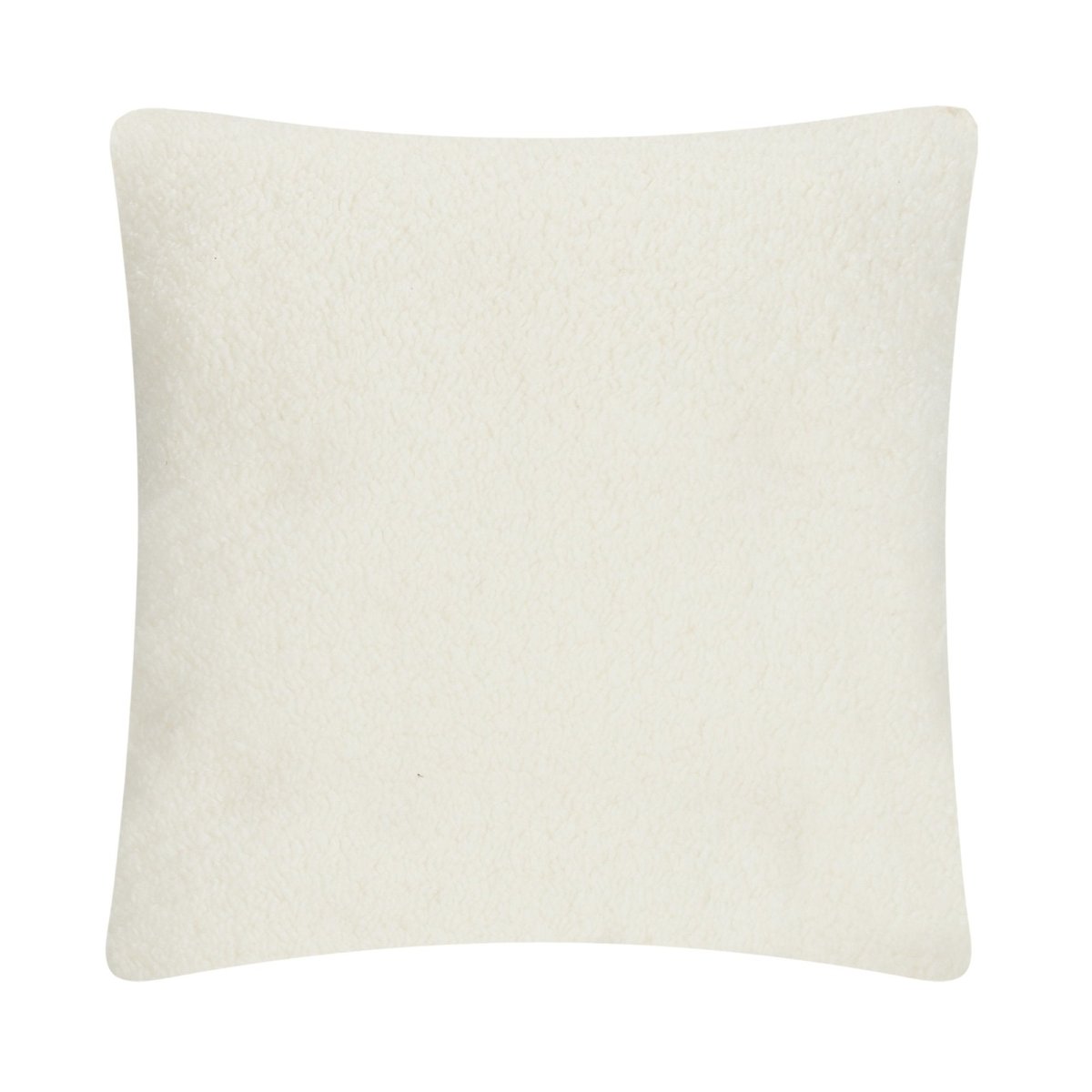 Reverse side of the Sherpa Joy Embroidered Christmas Throw Pillow, 16x16 inch