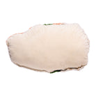 Reverse side of the Shrimp Sushi Hooked Wool Throw Pillow, 8x12 inch
