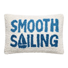 Smooth Sailing Hooked Wool Throw Pillow, 8x12 inch, front view