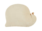 Reverse side of the Snail Shaped Hooked Wool Throw Pillow, 12x16 inch