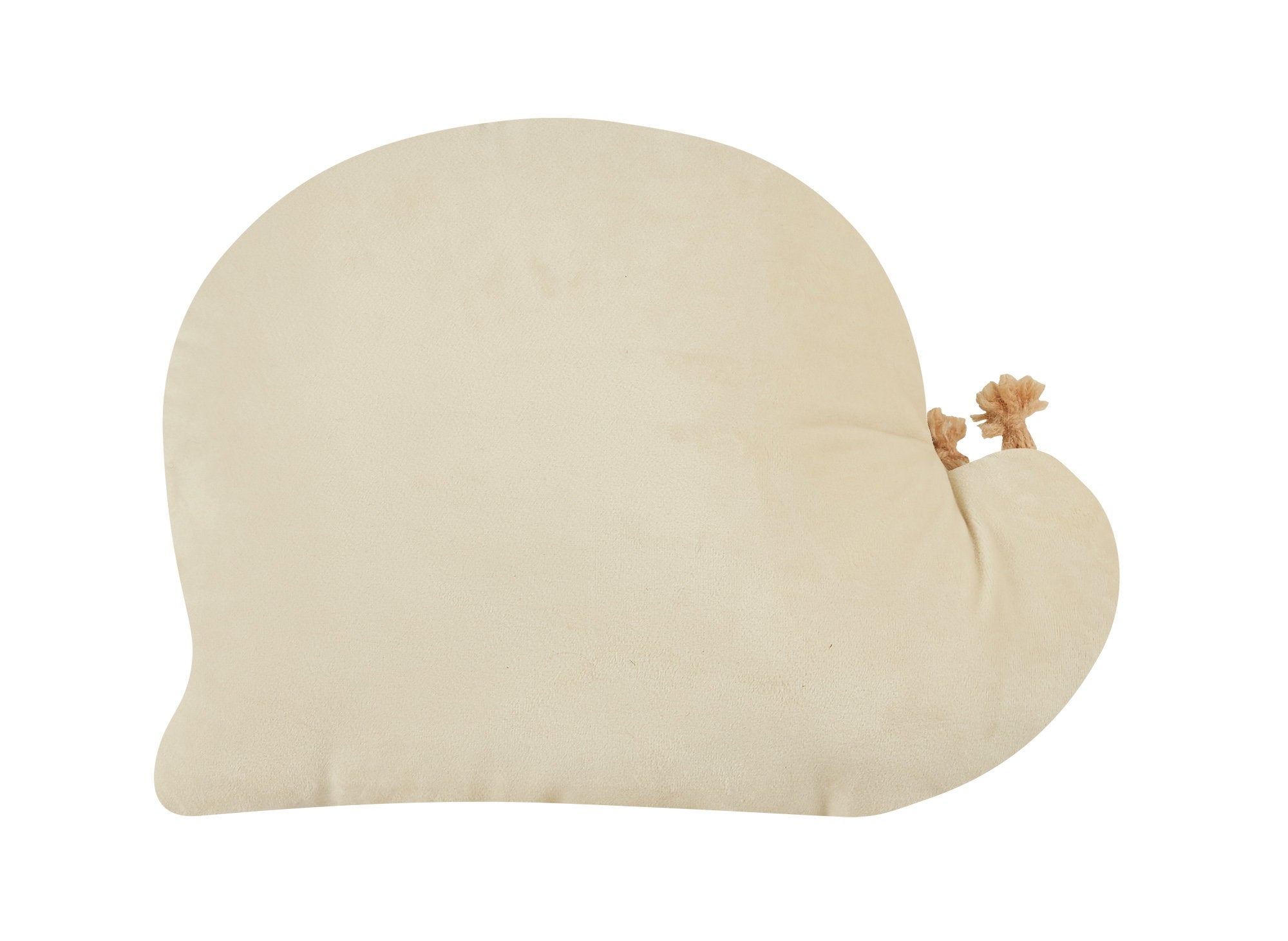 Reverse side of the Snail Shaped Hooked Wool Throw Pillow, 12x16 inch
