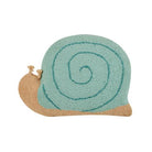 Snail Shaped Hooked Wool Throw Pillow, 12x16 inch, front view