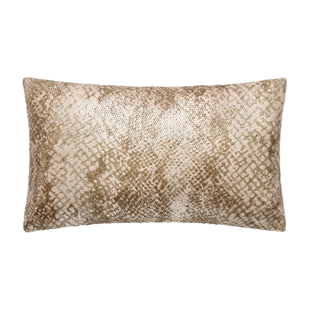 Snake Sequin Printed Throw Pillow, 9x16 inch, front view