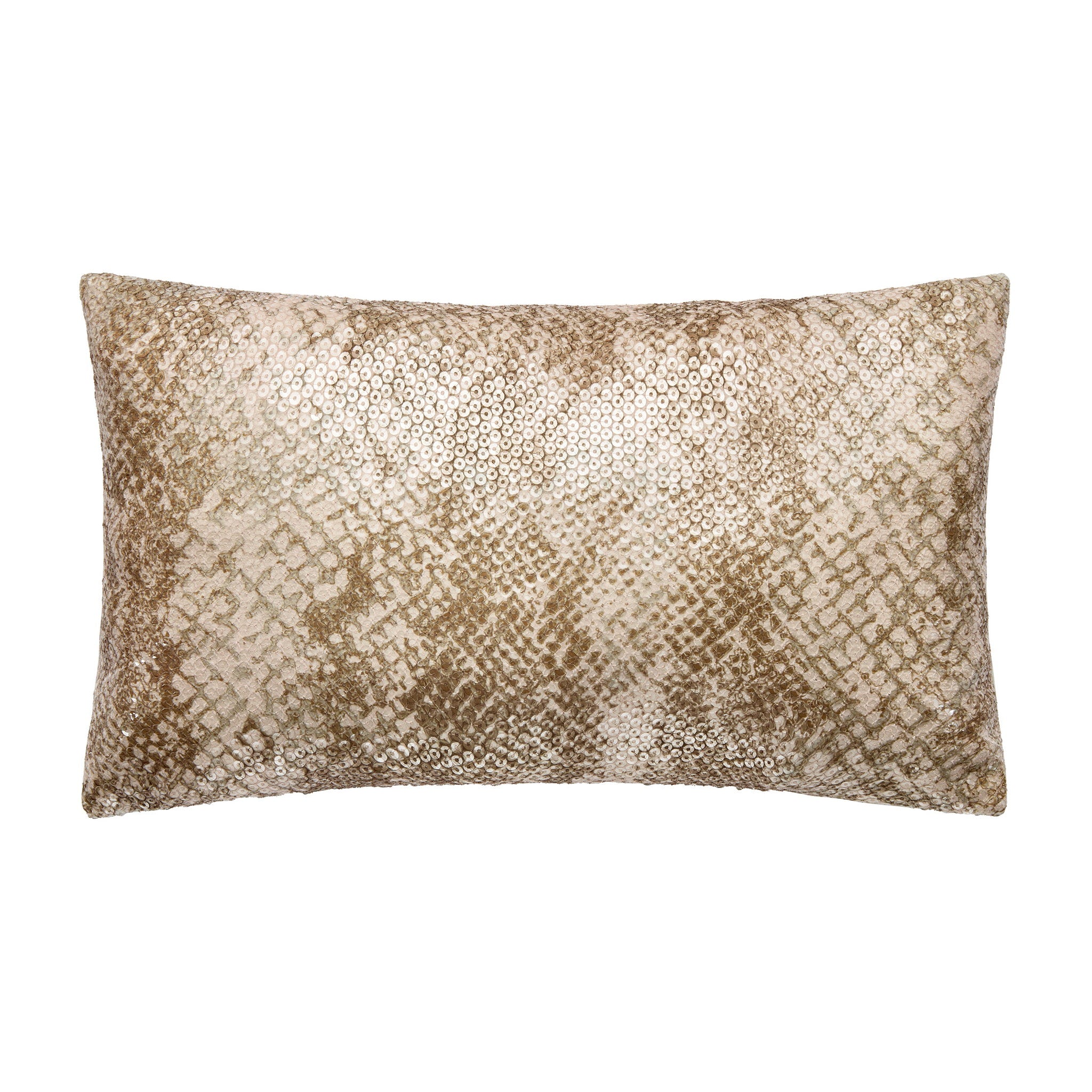 Snake Sequin Printed Throw Pillow, 9x16 inch, front view