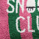 Snooze Club Hooked Wool Throw Pillow, close-up detail