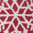 Snowflake Shaped Hooked Wool Christmas Throw Pillow, close-up detail
