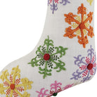 Snowflakes Embroidered Christmas Stocking, close-up detail