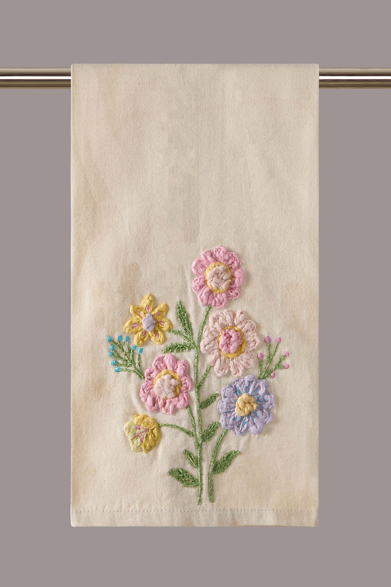 Spring Floral Kitchen Towel, 18x25 inch, front view