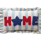 Stripe Home Hooked Throw Pillow, close-up detail