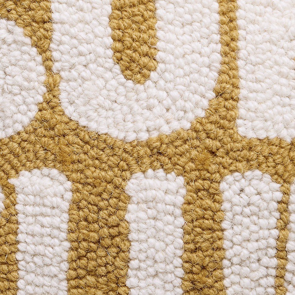 Sun Club Hooked Wool Throw Pillow, close-up detail
