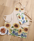 Sunflower Kitchen Towel styled in a room setting, 18x25 inch