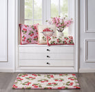 Sweet Cherry Hooked Wool Throw Pillow styled in a room setting, 8x20 inch