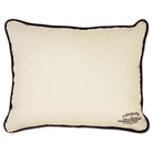 Syracuse University Orange Embroidered College Pillow - back view showing velvet backing and zipper