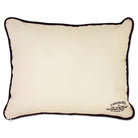 Texas Christian University Horned Frogs Embroidered Pillow - back view showing velvet backing and zipper